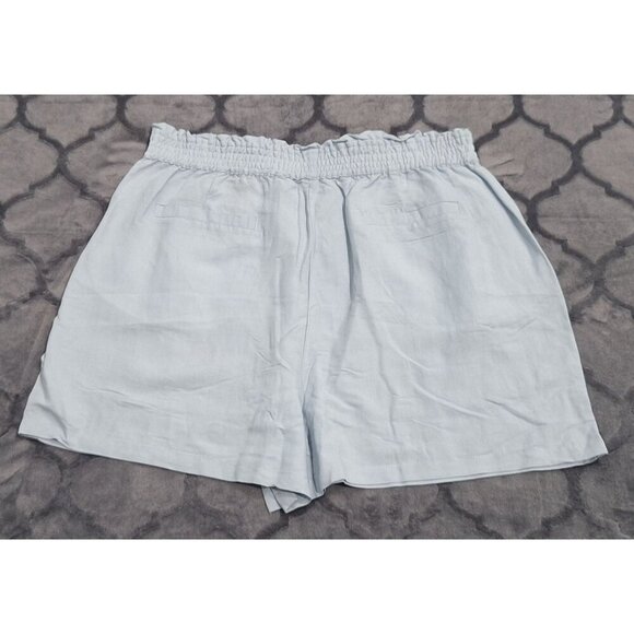 NWOT Womens BlankNYC Light Blue Elastic Waist Shorts L - Picture 2 of 5